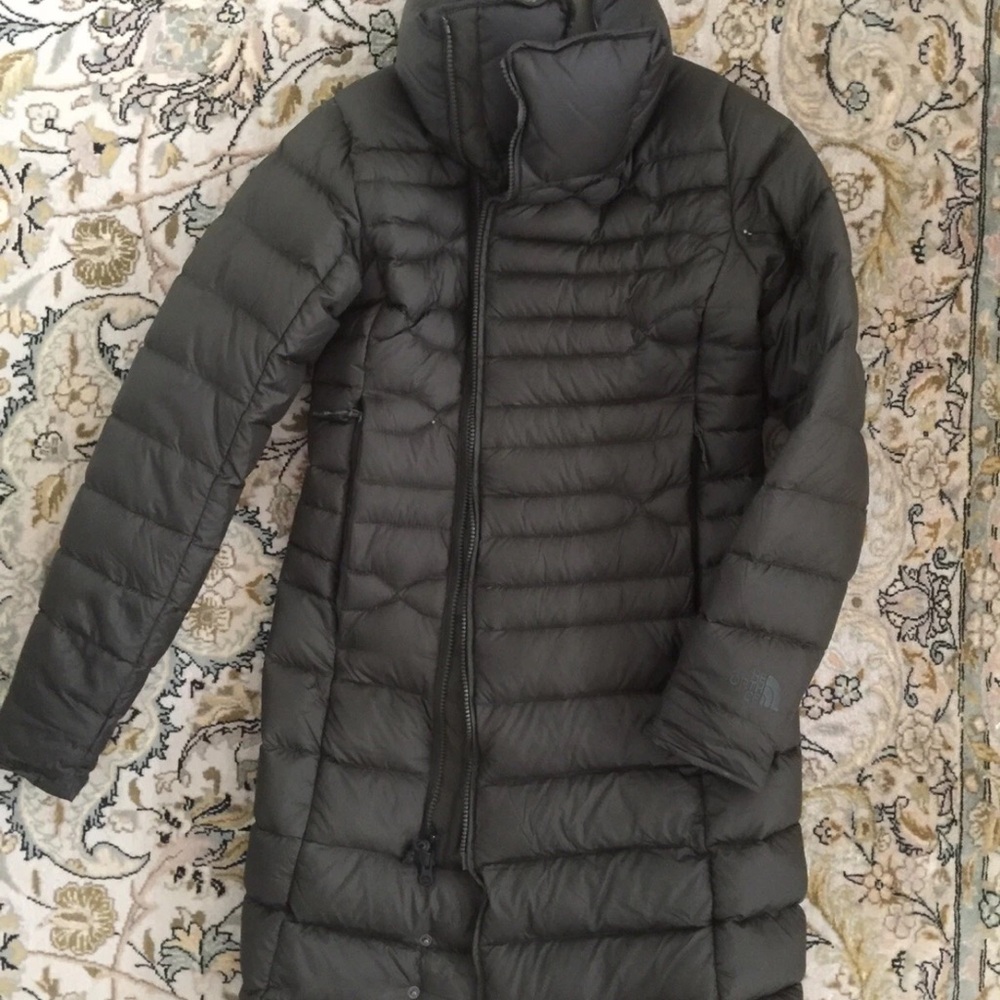 The North Face XS Dark green Puffer Jacket coat down filled